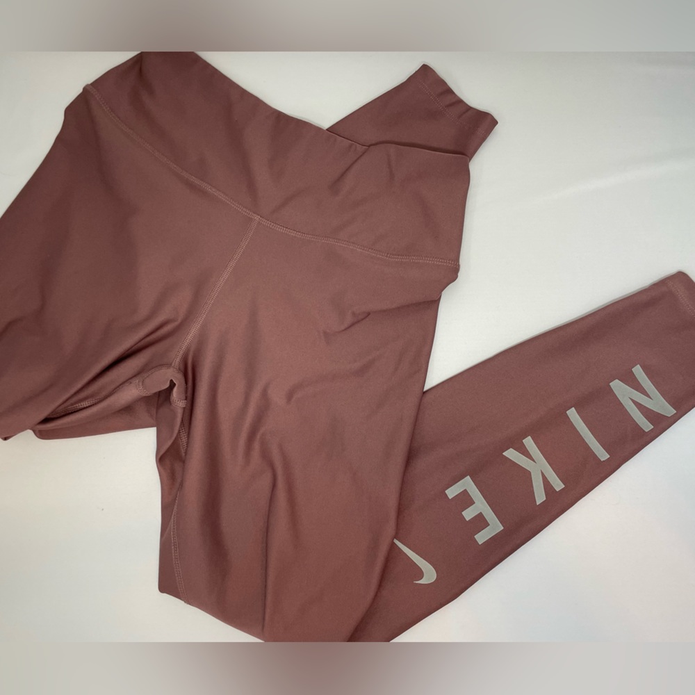 Nike Women’s Dusty Rose & Gray Dri Fit Leggings Size Small